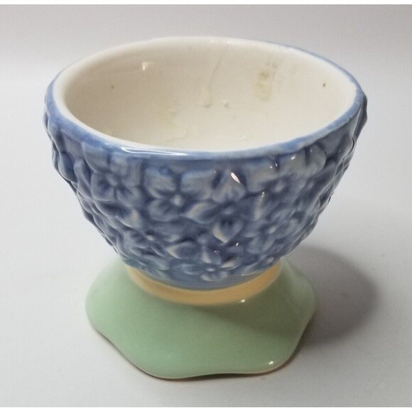 Pfaltzgraff Summer Breeze Ceramic Votive Candle Holder Blue Floral Cottage Decor - Picture 4 of 4